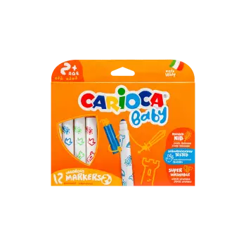 CARIOCA ΜΑΡΚΑΔΟΡΟΣ ΧΑΡΤΙΝΟ 12 ΧΡΩΜΑΤΑ BABY 2+