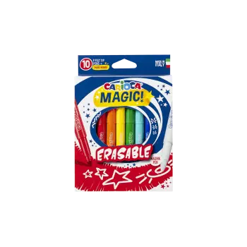 CARIOCA ΜΑΡΚΑΔΟΡΟΣ ΜΑΓΙΚΟΣ ΧΑΡΤΙΝΟ 9+1 ΧΡΩΜΑΤΑ ERASABLE