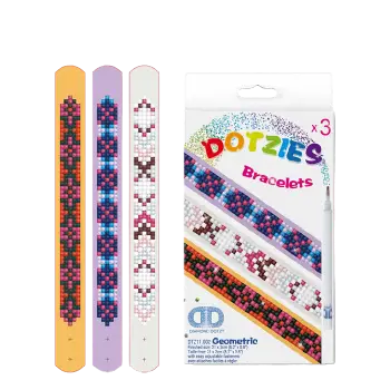 DIAMOND DOTZ ΚΑΤΑΣΚΕΥΗ ΨΗΦΙΔΩΤΟ ΒΡΑΧΙΟΛΙ BLISTER 3 ΤΕΜΑΧΙΑ 21x2cm DOTZIES ΓΕΩΜΕΤΡ