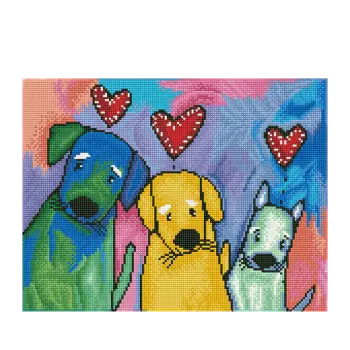 DIAMOND DOTZ ΚΑΤΑΣΚΕΥΗ ΨΗΦΙΔΩΤΟ ΚΑΜΒΑΣ BLISTER 42x32cm ΤΡΕΙΣ ΦΙΛΟΙ