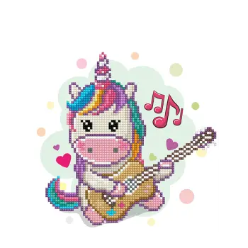 DIAMOND DOTZ ΚΑΤΑΣΚΕΥΗ ΨΗΦΙΔΩΤΟ ΚΑΜΒΑΣ BLISTER 23x23cm ΜΟΥΣΙΚΗ