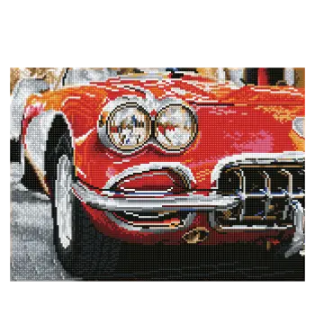 DIAMOND DOTZ ΚΑΤΑΣΚΕΥΗ ΨΗΦΙΔΩΤΟ ΚΑΜΒΑΣ BLISTER 31x43cm SQUARES ΑΥΤΟΚΙΝΗΤΟ ΣΠΟΡ