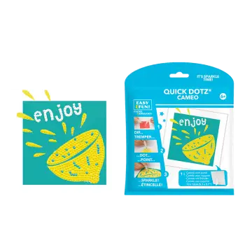 DIAMOND DOTZ ΚΑΤΑΣΚΕΥΗ ΨΗΦΙΔΩΤΟ ΚΑΔΡΑΚΙ BLISTER 13x13cm QUICK DOTZ ENJOY