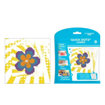 DIAMOND DOTZ ΚΑΤΑΣΚΕΥΗ ΨΗΦΙΔΩΤΟ ΚΑΔΡΑΚΙ BLISTER 13x13cm QUICK DOTZ ΛΟΥΛΟΥΔΙ