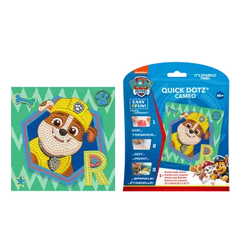 DIAMOND DOTZ ΚΑΤΑΣΚΕΥΗ ΨΗΦΙΔΩΤΟ ΚΑΔΡΑΚΙ BLISTER 13x13cm QUICK DOTZ PAW PATROL