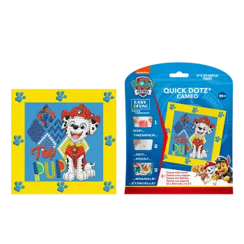 DIAMOND DOTZ ΚΑΤΑΣΚΕΥΗ ΨΗΦΙΔΩΤΟ ΚΑΔΡΑΚΙ BLISTER 13x13cm QUICK DOTZ PAW PATROL