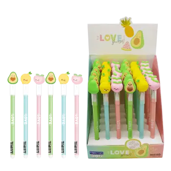 METRON KIDS ΒΙΤΡΙΝΑ ΓΕΜΑΤΗ ΣΤΥΛΟ GEL ΠΟΥ ΣΒΗΝΕΙ ΜΠΛΕ MΕΛΑΝΙ 0.5mm LOVE 36 ΤΕΜΑΧ (Το προιόν πωλείται σε μεμονωμένα τεμάχια του εν