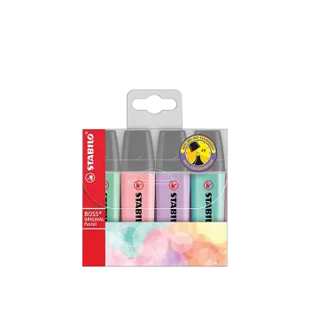 STABILO ΜΑΡΚΑΔΟΡΟΣ ΥΠΟΓΡΑΜΜΙΣΗΣ BLISTER BOSS ΠΑΣΤΕΛ ΑΣΣΟΡΤΙ 4 ΤΕΜΑΧΙΑ