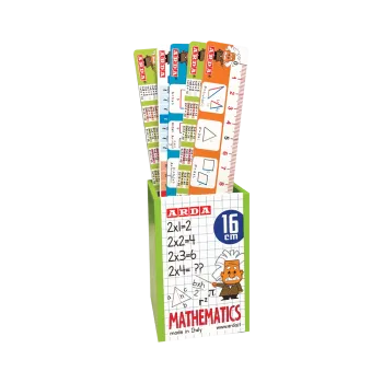 ARDA ΒΙΤΡΙΝΑ ΓΕΜΑΤΗ ΥΠΟΔΕΚΑΜΕΤΡΟ 16cm MATHEMATICS 24 ΤΕΜΑΧΙΑ (Το προιόν πωλείται σε μεμονωμένα τεμάχια του ενός)