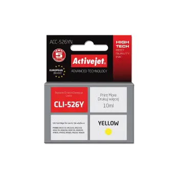 ACTIVE JET INK ΣΥΜΒΑΤΟ ΜΕ CANON AC-526YN #CLI-526Y YELLOW 10ml (Α) #4543B001