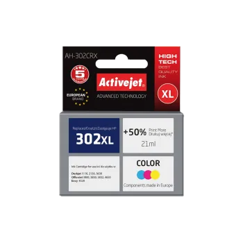 ACTIVE JET  INK ΣΥΜΒΑΤΟ  ΜΕ HP AH-302CRX #302XL TRICOLOR 21ml (Α) #F6U67A
