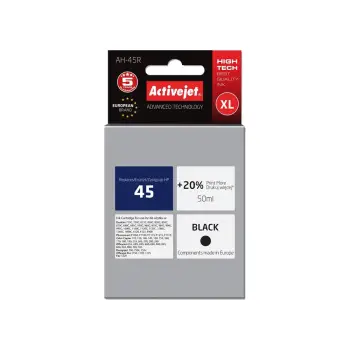 ACTIVE JET INK ΣΥΜΒΑΤΟ ΜΕ HP AH-45R #45XL BLACK 50ml (Α) #51645AE