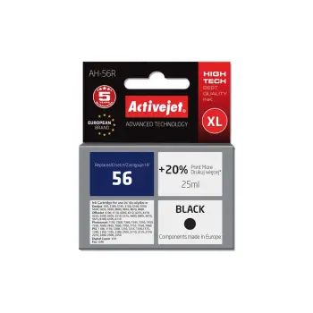 ACTIVE JET  INK ΣΥΜΒΑΤΟ  ΜΕ HP AH-56R #56 BLACK 25ml (Α) #C6656AE