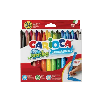 CARIOCA ΜΑΡΚΑΔΟΡΟΙ 6 mm 24 ΧΡΩΜΑΤΑ JUMBO 6 ΤΕΜΑΧΙΑ (Το προιόν πωλείται σε μεμονωμένα τεμάχια του ενός)