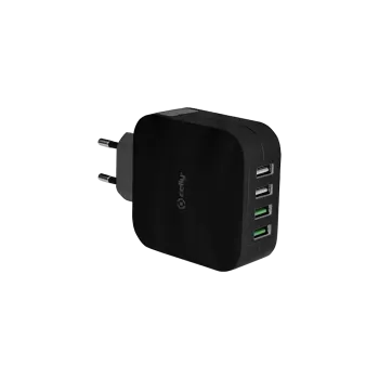CELLY ΦΟΡΤΙΣΤΗΣ ΤΑΞΙΔΙΟΥ 4USB 4.8Α ΜΑΥΡΟΣ