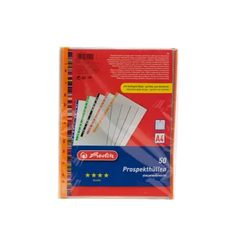 HERLITZ ΖΕΛΑΤΙΝΗ Π Α4 ENIΣXΥΜΕΝΗ PP ΧΡΩΜΑΤΙΣΤΑ ΑΚΡΑ 5 ΧΡΩΜΑΤΑ 50 ΤΕΜΑΧΙΑ (Το προιόν πωλείται σε μεμονωμένα τεμάχια του ενός)