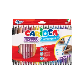 CARIOCA ΜΑΡΚΑΔΟΡΟΙ 24 ΧΡΩΜΑΤΑ ΔΙΠΛΗ ΜΥΤΗ BIRELLO 24 ΤΕΜΑΧΙΑ