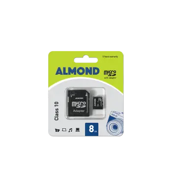 ALMOND ΜΝΗΜΗ MICRO SDHC ΜΕ ΑΝΤΑΠΤΟΡΑ MSD 8GB CLASS10