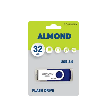 ALMOND FLASH DRIVE USB 3.0 32GB TWISTER ΣΚΟΥΡΟ ΜΠΛΕ