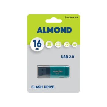 ALMOND FLASH DRIVE USB 2.0 16GB PRIME ΜΠΛΕ