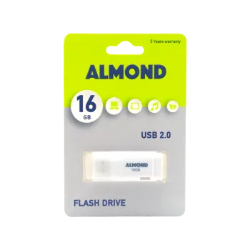 ALMOND FLASH DRIVE USB 2.0 16GB PRIME ΛΕΥΚΟ