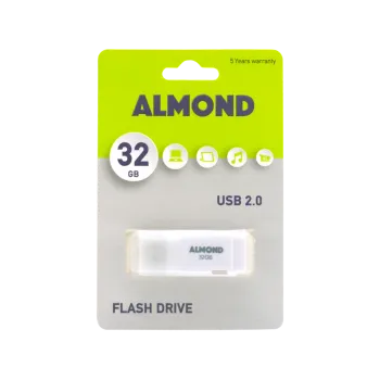 ALMOND FLASH DRIVE USB 2.0 32GB PRIME ΛΕΥΚΟ