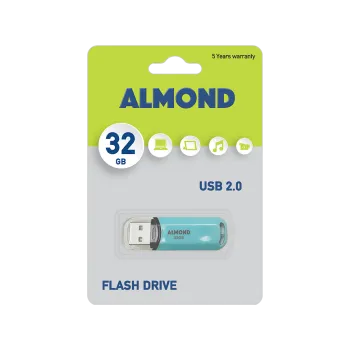 ALMOND FLASH DRIVE USB 2.0 32GB PASTEL ΓΑΛΑΖΙΟ