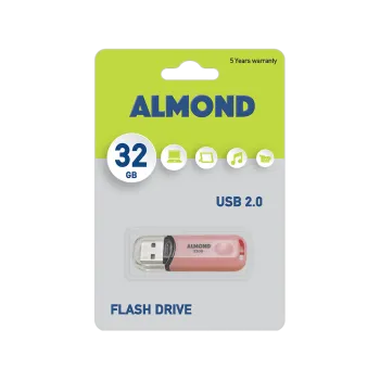 ALMOND FLASH DRIVE USB 2.0 32GB PASTEL ΡΟΖ