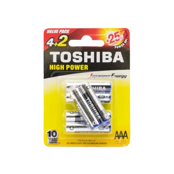 TOSHIBA ΜΠΑΤΑΡΙΕΣ ΑΛΚΑΛΙΚΕΣ AAA 4+2 ΤΕΜΑΧΙΑ