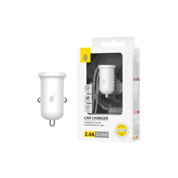 MTK ΦΟΡΤΙΣΤΗΣ ΑΥΤΟΚΙΝΗΤΟΥ 2.4Α 2USB A5785 ΛΕΥΚΟΣ