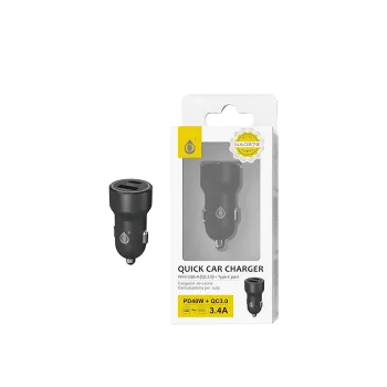 MTK ΦΟΡΤΙΣΤΗΣ ΑΥΤΟΚΙΝΗΤΟΥ 3.4Α/40W 1USB/1TYPE C ΜΑΥΡΟΣ