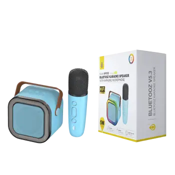 MTK ΗΧΕΙΟ ΑΣΥΡΜΑΤΟ BLUETOOTH ΜΕ ΜΙΚΡΟΦΩΝΟ KARAOKE 5W/1200mAh ΜΠΛΕ