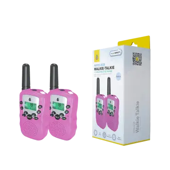MTK WALKIE TALKIE ΑΣΥΡΜΑΤΟ ΠΑΙΔΙΚΟ ΣΕΤ 2 ΤΕΜΑΧΙΑ LCD 1-3 km ΡΟΖ