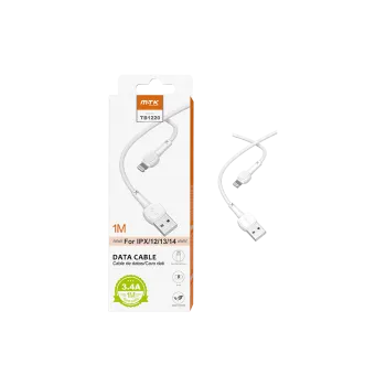 MTK ΚΑΛΩΔΙΟ ΓΙΑ IPHONE IPX/12/13/14 USB ΛΕΥΚΟ