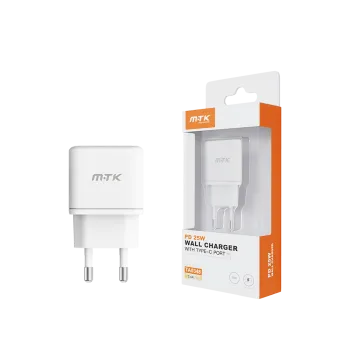 MTK ΦΟΡΤΙΣΤΗΣ ΧΩΡΙΣ ΚΑΛΩΔΙΟ 3.4Α/25W TYPE C ΛΕΥΚΟ