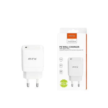 MTK ΦΟΡΤΙΣΤΗΣ ΧΩΡΙΣ ΚΑΛΩΔΙΟ 3.4Α/40W TYPE C ΛΕΥΚΟ