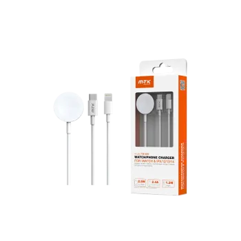 MTK ΚΑΛΩΔΙΟ ΓΙΑ IWATCH/IPHONE IPX/12/13/14 2.5W/5V 2.4Α 1.2m ΛΕΥΚΟ