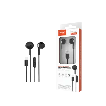 MTK ΑΚΟΥΣΤΙΚΑ ΜΕ ΜΙΚΡΟΦΩΝΟ 1.2m LIGHTING STEREO ΜΑΥΡΟ