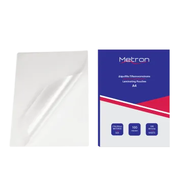 METRON ΔΙΦΥΛΛΟ ΠΛΑΣΤΙΚΟΠΟΙΗΣΗΣ 216x303 Α4 100 micron 100 ΤΕΜΑΧΙΑ (Το προιόν πωλείται σε μεμονωμένα τεμάχια του ενός)
