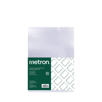 METRON ΕΞΩΦΥΛΛΟ ΒΙΒΛΙΟΔΕΣΙΑΣ PVC Α4 200mic ΔΙΑΦΑΝΟ 100 ΤΕΜΑΧΙΑ (Το προιόν πωλείται σε μεμονωμένα τεμάχια του ενός)