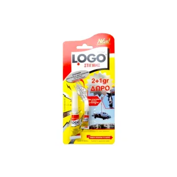 LOGO ΚΟΛΛΑ ΣΤΙΓΜΗΣ 2+1gr ΔΩΡΟ 15 ΤΕΜΑΧΙΑ (Το προιόν πωλείται σε μεμονωμένα τεμάχια του ενός)
