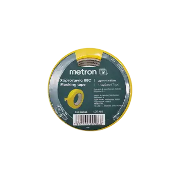 METRON ΧΑΡΤΟΤΑΙΝΙΑ 60C 30mmx40m ΚΙΤΡΙΝΗ 8 ΤΕΜΑΧΙΑ (Το προιόν πωλείται σε μεμονωμένα τεμάχια του ενός)