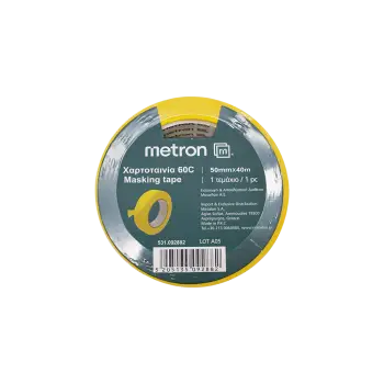 METRON ΧΑΡΤΟΤΑΙΝΙΑ 60C 50mmx40m ΚΙΤΡΙΝΗ 6 ΤΕΜΑΧΙΑ (Το προιόν πωλείται σε μεμονωμένα τεμάχια του ενός)