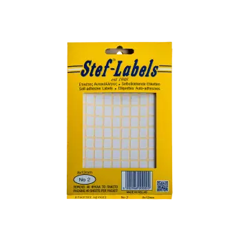 STEF ΕΤΙΚΕΤΕΣ ΑΥΤΟΚΟΛΛΗΤΕΣ 8x12mm 110/ΦΥΛΛΟ ΛΕΥΚΕΣ 40 ΦΥΛΛΑ