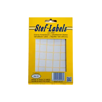 STEF ΕΤΙΚΕΤΕΣ ΑΥΤΟΚΟΛΛΗΤΕΣ 17x20mm 35/ΦΥΛΛΟ ΛΕΥΚΕΣ 40 ΦΥΛΛΑ