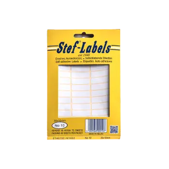 STEF ΕΤΙΚΕΤΕΣ ΑΥΤΟΚΟΛΛΗΤΕΣ 30x10mm 39/ΦΥΛΛΟ ΛΕΥΚΕΣ 40 ΦΥΛΛΑ