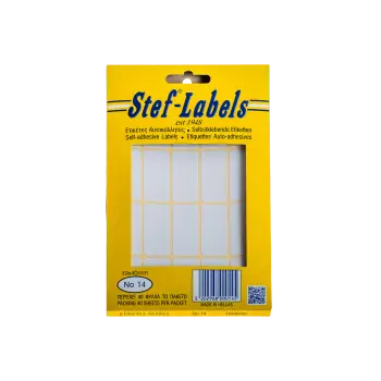 STEF ΕΤΙΚΕΤΕΣ ΑΥΤΟΚΟΛΛΗΤΕΣ 19x40mm 20/ΦΥΛΛΑ ΛΕΥΚΕΣ 40 ΦΥΛΛΑ