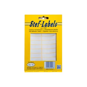 STEF ΕΤΙΚΕΤΕΣ ΑΥΤΟΚΟΛΛΗΤΕΣ 48x13mm 20/ΦΥΛΛΟ ΛΕΥΚΕΣ 40 ΦΥΛΛΑ