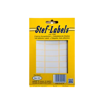 STEF ΕΤΙΚΕΤΕΣ ΑΥΤΟΚΟΛΛΗΤΕΣ 35x15mm 24/ΦΥΛΛΟ ΛΕΥΚΕΣ 40 ΦΥΛΛΑ