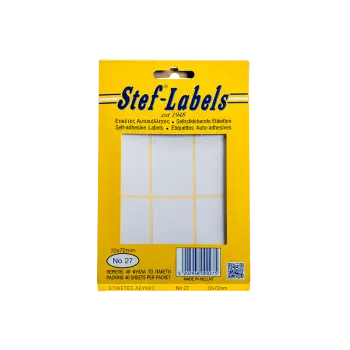STEF ΕΤΙΚΕΤΕΣ ΑΥΤΟΚΟΛΛΗΤΕΣ 32x72mm 6/ΦΥΛΛΟ ΛΕΥΚΕΣ 40 ΦΥΛΛΑ